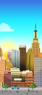 Vertical City Background , illustration Stock Illustration