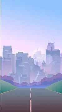 Vertical City Background ,vector illustration,Banner for your application Stock Illustration