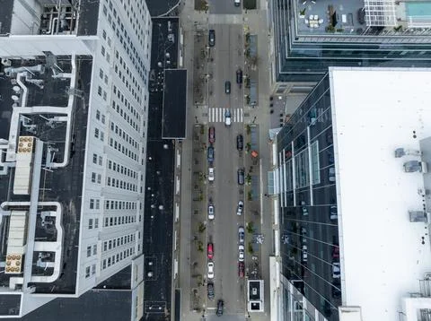 Vertical City view. Stock Photos