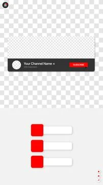 Vertical Clean Channel Template for Video Platform with Transparent Background Illustrazione stock