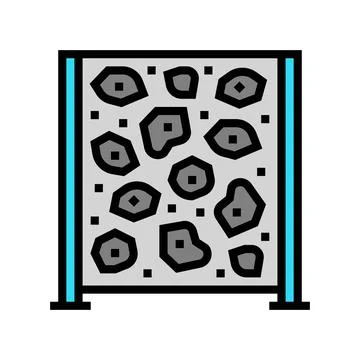 Vertical climbing wall park kid play color icon vector illustration Ilustração Stock