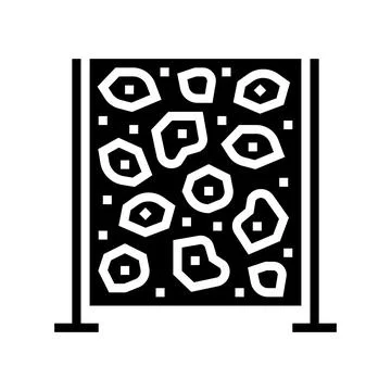 Vertical climbing wall park kid play glyph icon vector illustration Ilustração Stock
