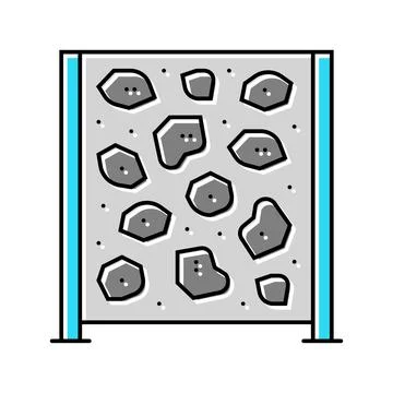 Vertical climbing wall park kid play color icon vector illustration Ilustração Stock