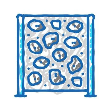 Vertical climbing wall park kid play icon doodle illustration Ilustração Stock