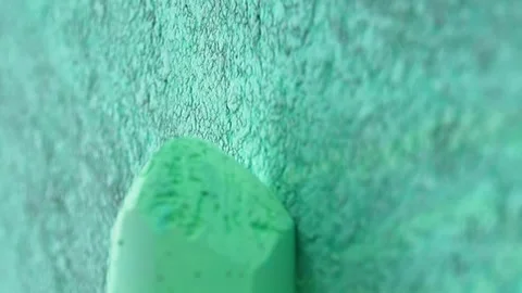 Vertical close-up of a piece of chalk draws on the asphalt Stock Footage 246958031