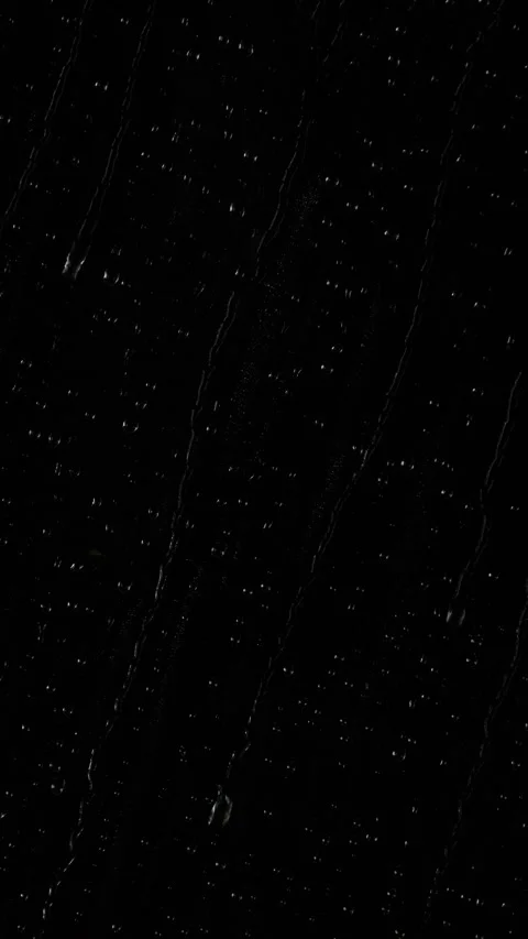 Vertical close-up rain water drops, raindrops texture on black window background Stock Footage 307820434