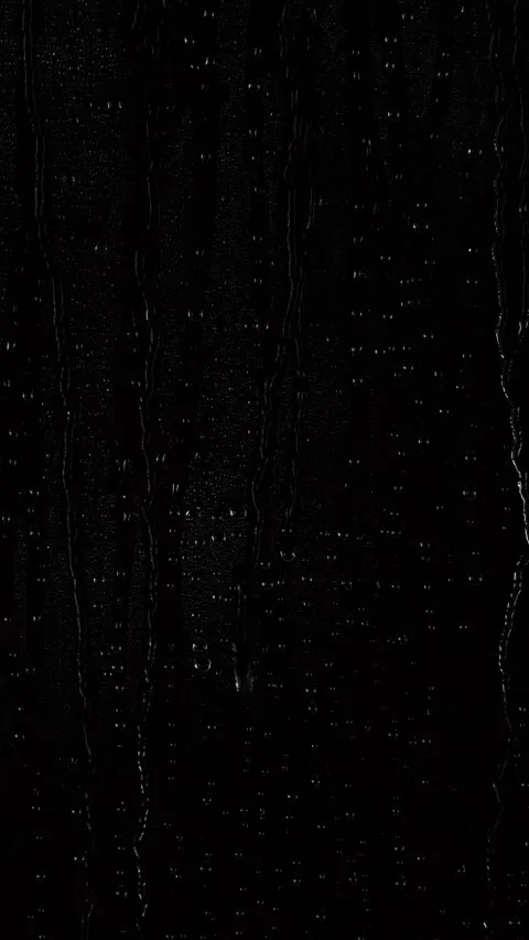 Vertical close-up rain water drops, raindrops texture on black window background Vídeos de archivo 308350650