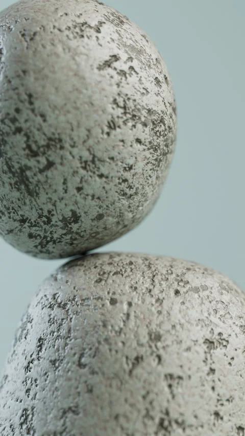 Vertical closeup of balancing textured rocks. Stock Footage 327911032