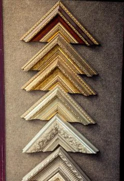 Vertical closeup shot of triangular wall corner details 스톡 사진