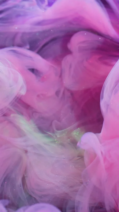 Vertical cloud blend ink fluid fume sparkling wave Video stock 339780335