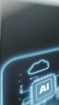 Vertical cloud computing AI infrastructure interface 写真素材
