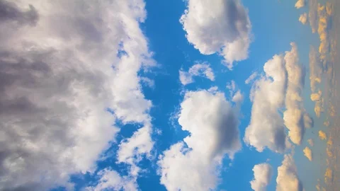 Vertical Cloudy sky timelapse Stock Footage 96769582