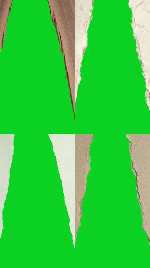 Vertical collage four wood white split textures revealing animated on green Stock Footage 335217045