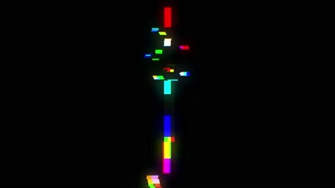 Vertical Color Bars Glitched shape design motion graphic. Stock Footage 154541756