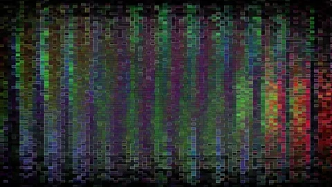 Vertical Color Random Pixel Dithered Background Stock Footage 337856904