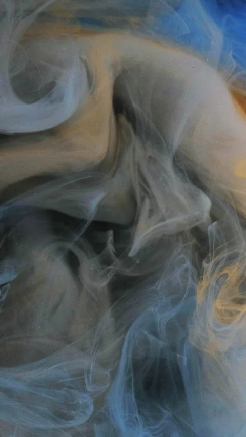 Vertical color smoke cloud paint blend water blue Stock Footage 296262653
