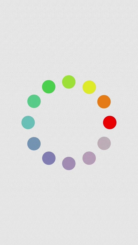 Vertical Colorful Alpha Channel Loading Circle Intro Buffering Preloader Loop Stock Footage 342049982