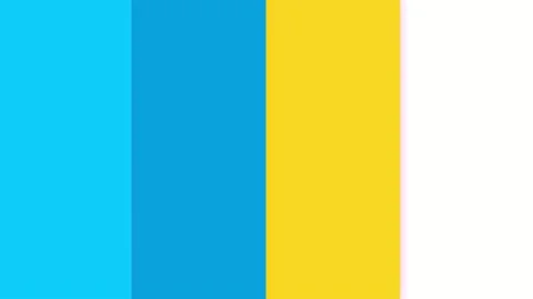 Vertical colorful bars slide horizontally for a wipe transition Video stock 331766553