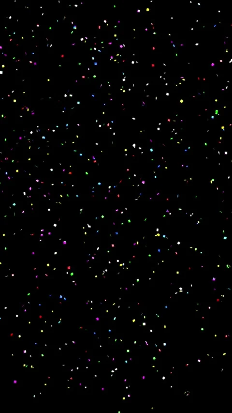 Vertical Colorful Confetti Matte Set Stock Footage 320991216