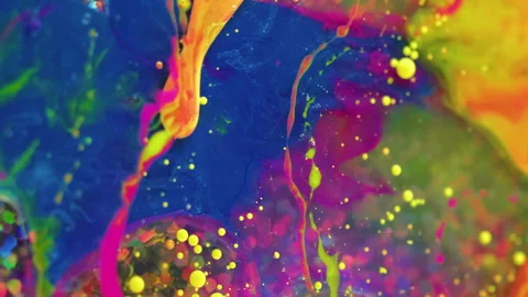 Vertical colorful flow background paint spill art sequins Stock-Footage 271242412