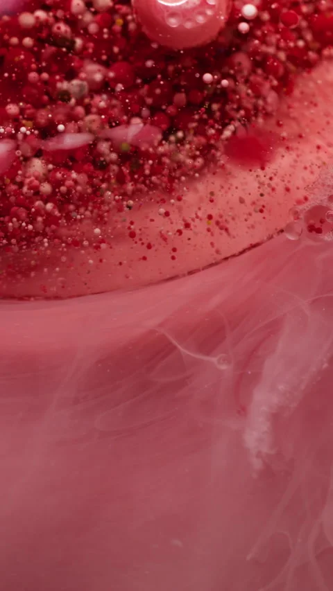 Vertical colorful flow bubble paint swirl smoke Stock Footage 315960530