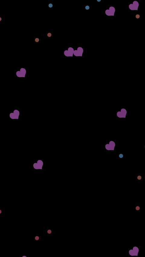 Vertical Colorful Heart Circle Particles Falling 4K Loop Stock Footage 337816738
