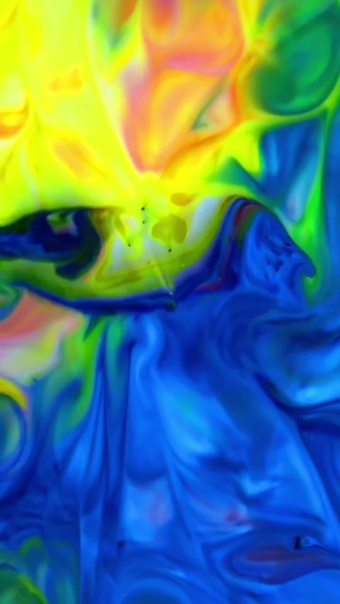 Vertical Colorful pattern of Creative Ink Painting Background 22 Stock Footage 306285065