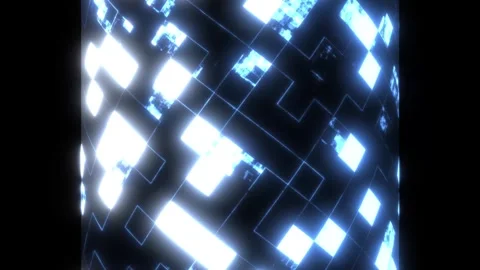 Vertical column of blue flashing light Vidéo 315435186