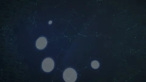 Vertical column of four glowing orbs appearing early, pulsing shifting fading Stock Footage 331176285