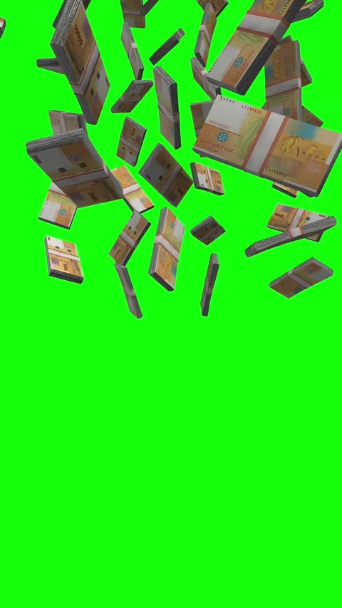 Vertical Comorian Franc Falling Animation on Green Screen Video stock 303179959