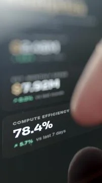 Vertical compute efficiency at 78.4 percent Stock Photos