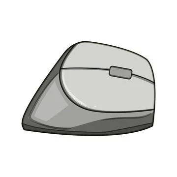 Vertical computer mouse enhancing ergonomic comfort and work productivity Illustrazione stock