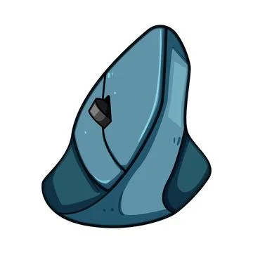 Vertical computer mouse promoting ergonomic hand comfort Illustrazione stock