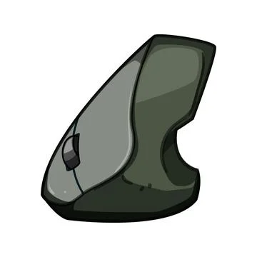 Vertical computer mouse providing ergonomic computing comfort Stockillustratie