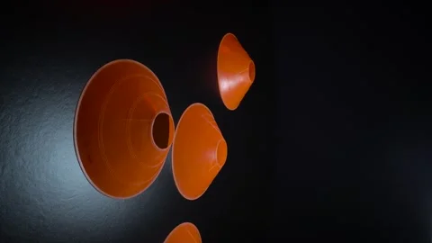 Vertical cones Stock Footage 304489656