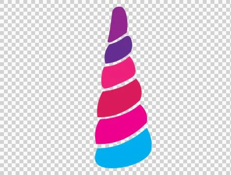 Vertical Conical Shape With Curved Horizontal Bands Horn Stock Illustration