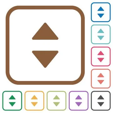 Vertical control arrows simple icons Illustrazione stock