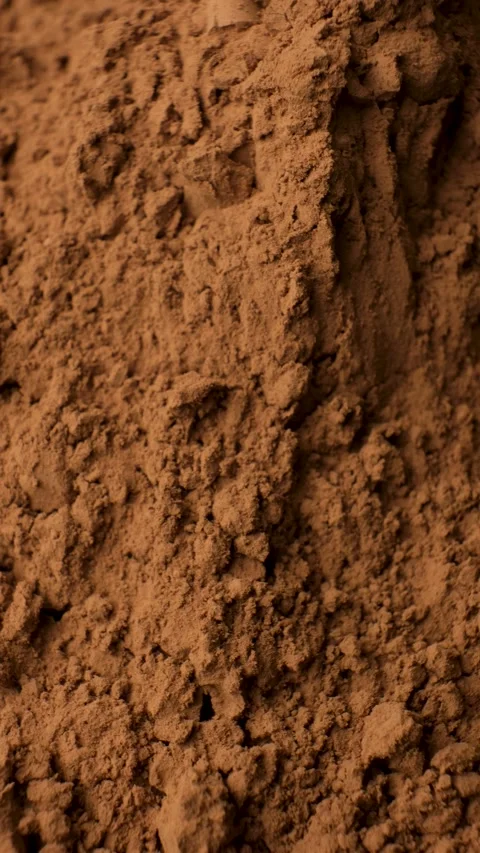 Vertical cooking background of natural cocoa powder Stock Footage 334872153