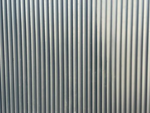 Vertical Corrugated Metal Surface Texture Abstract Grey Industrial Ribbed Stock Photos