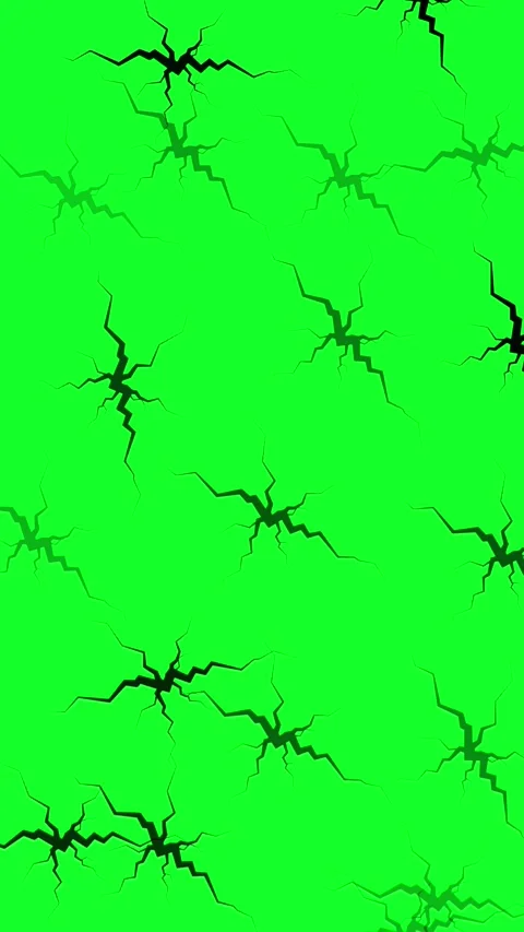 Vertical crackmark over green screen animation vid Stock Footage 326072873