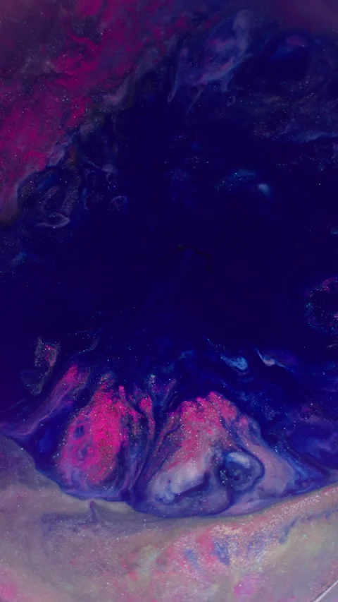 Vertical cube splatter splash ink shiny texture 스톡 동영상 348710016