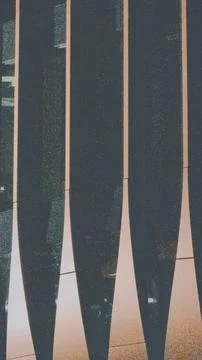 Vertical curved panels abstract pattern 写真素材