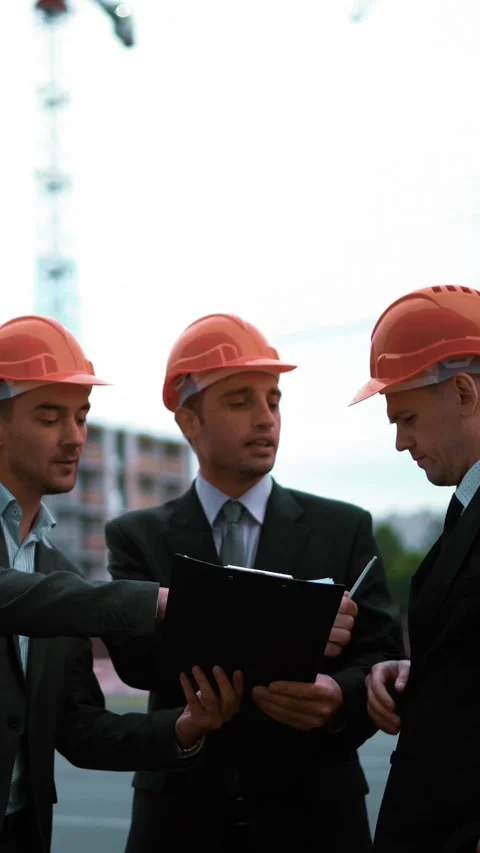 Vertical of Customers sign architect project on text pad Stock Footage 305515489