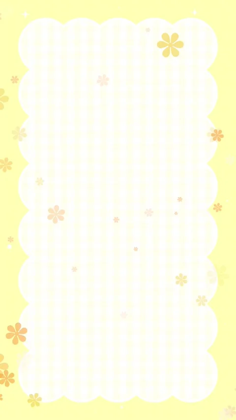Vertical cute checkered background with floating flowers seamless loop Video stock 332461094