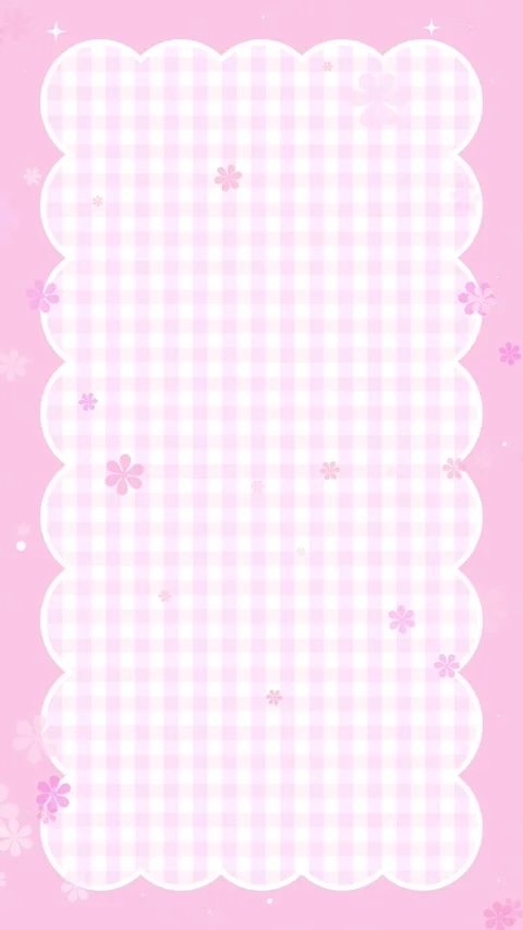 Vertical cute checkered background with floating flowers seamless loop 動画素材 332464899