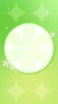 Vertical Cute Lime Frame Wallpaper with Green Gradient Stock Illustration