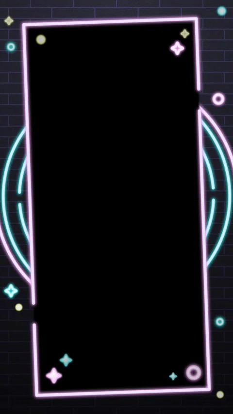 Vertical Cute Neon Sparkle Frame Stock Footage 327843208