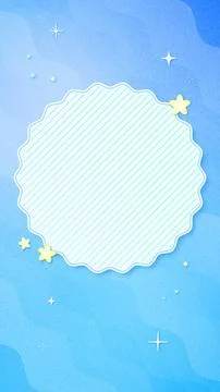 Vertical Cute Ocean Frame Wallpaper with Blue Texture Stock Illustration