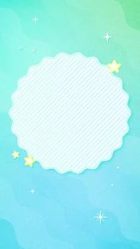 Vertical Cute Ocean Frame Wallpaper with Light Blue Texture Stock Illustration