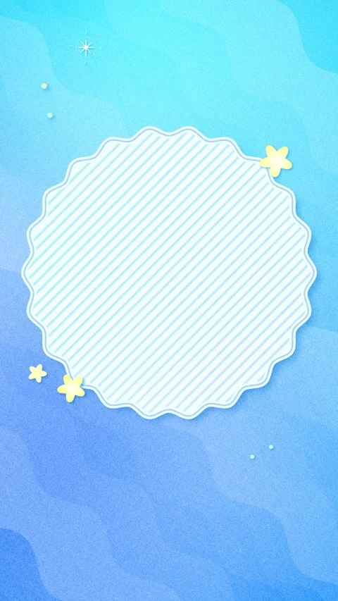 Vertical Cute Ocean Inspired Textured Frame Loop with Blue Gradient Видео 334765517